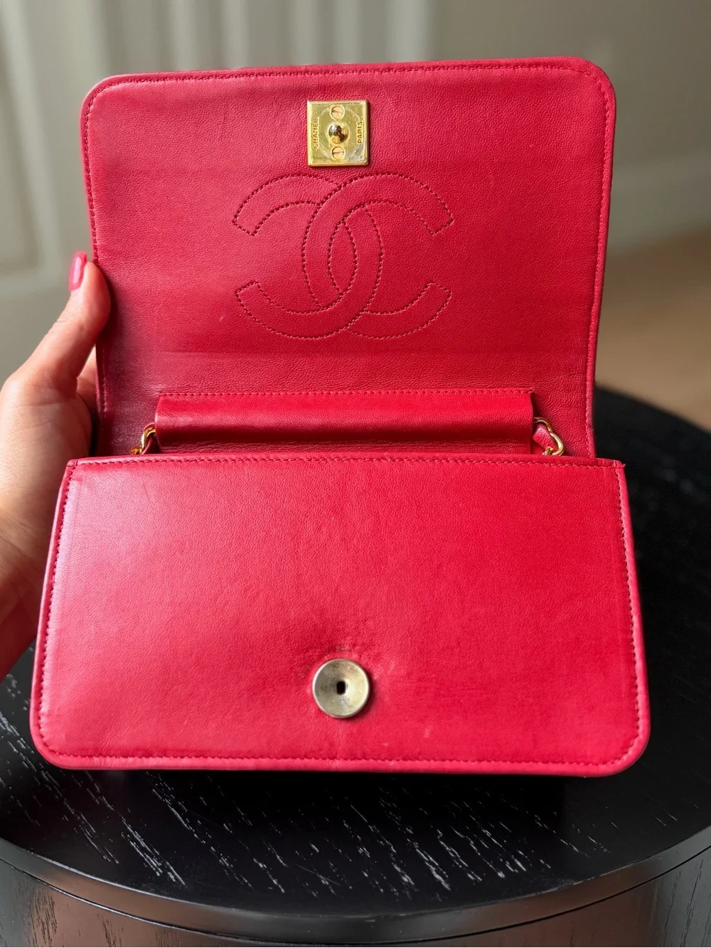 Chanel lambskin mini red full flap ❤️ - authentic